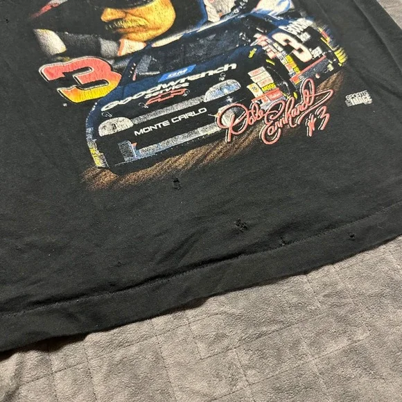 Vintage 90s Dale Earnhardt Intimidator Nascar Racing Faded Single Stitched Shirt - Picture 3 of 8